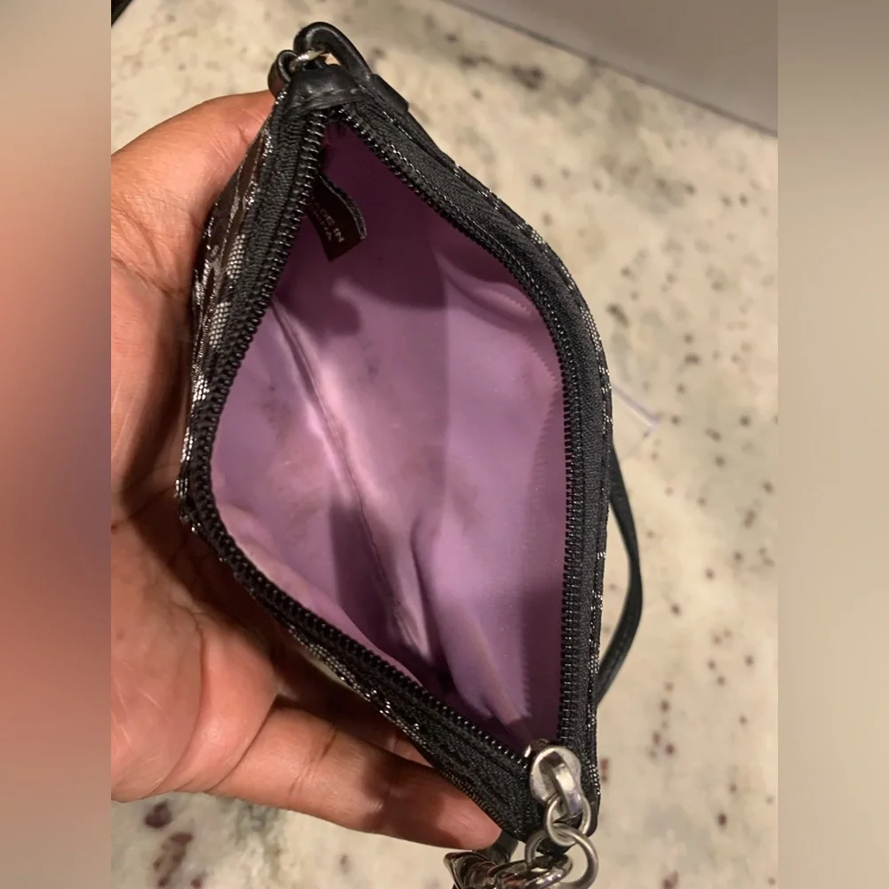 Coach Black and Gray Wristlet